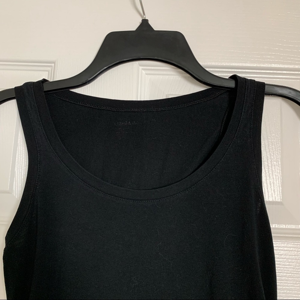 Vintage ruched black tank